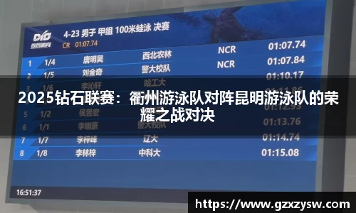 2025钻石联赛：衢州游泳队对阵昆明游泳队的荣耀之战对决